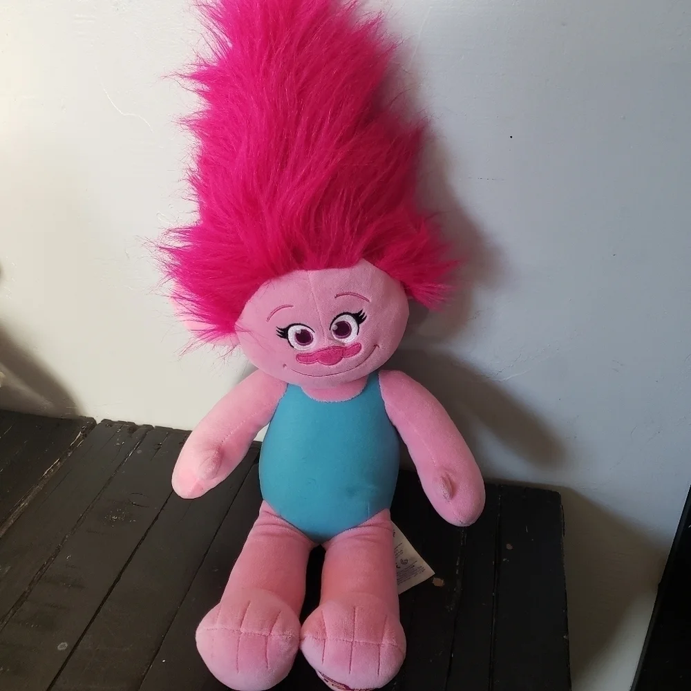 Build-a-Bear BAB Trolls Doll Poppy Stuffed Plush Movie Cartoon Character Toy